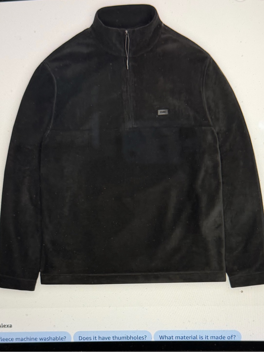 RAINS Unisex Black Quarter-Zip Fleece Pullover - NWT - Sie L